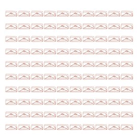100PCS Paper Clips Portable Mini Cute Shape Electroplated Rose Gold Metal Paper Clip for Office Homes Envelope