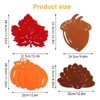 WideSmart 8pcs Placemats,Leaves Table Place-Mats Maple Leaves Felt Coaster Cup