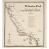California Missions Map 1834 (1903) El Camino Real - Old