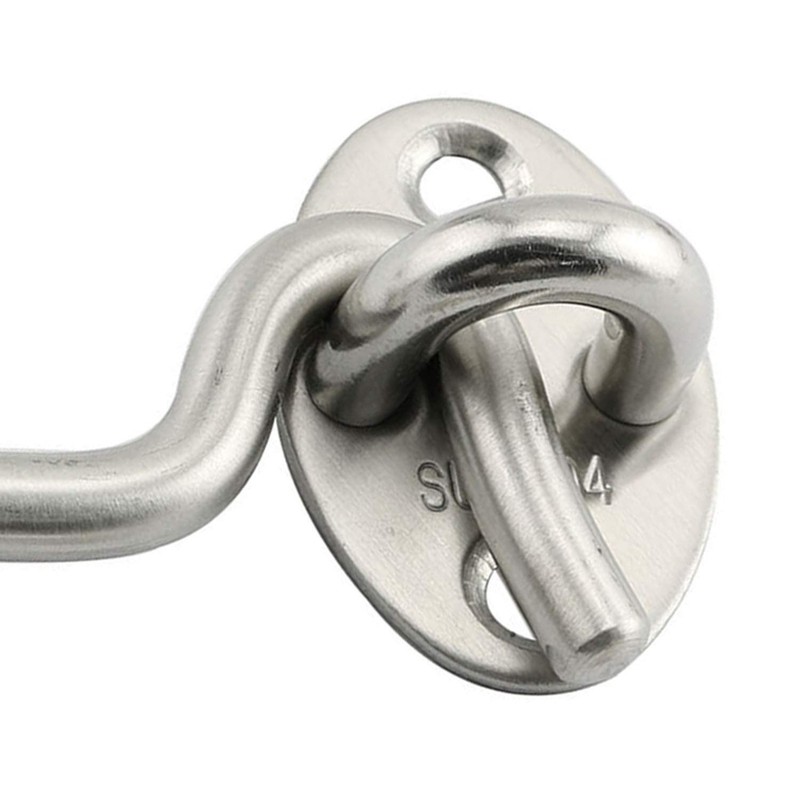 RLECS 2pcs Hook Eye Latch Lock 304 Stainless Steel Security
