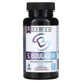 [해외직구] Zhou Nutrition 조우뉴트리션 사카로미세스 보울라디 위장 프로바이오틱스 80억 60베지캡슐 Zhou Nutrition Saccharomyces Boulardii Digestive Probiotics 8 Billion 60 Veggie Capsules