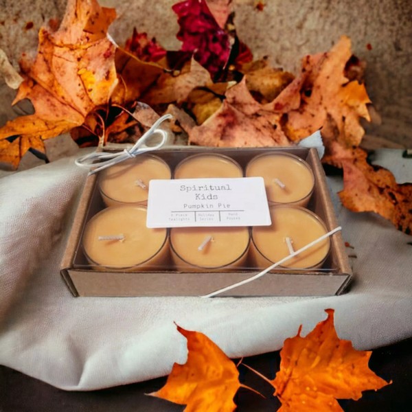 Handmade Pumpkin Pie Soy Tealights 6 Count Fragrant/Essen
