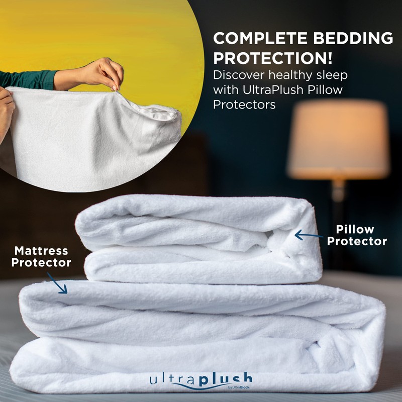 UltraPlush King Waterproof Mattress Protector - Bedwetting, Bed Cover