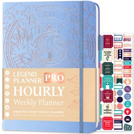 Legend Planner PRO Hourly Schedule - Weekly & Daily Organizer with Time Slots. Appointment Book Journal for Work & Personal, A4 (Periwinkle)