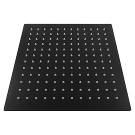 Large Rain Shower Head, NearMoon Luxury Square Stainless Steel Rainfall Showerhead, Waterfall Bath Shower Body Covering, Ceiling or Wall Mount (12 Inch, Matte Black)