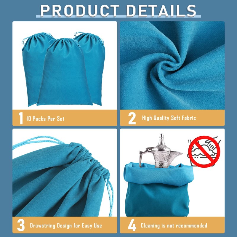 Boao 10 Pcs Silver Storage Bags, 9 x 11.8 Inch