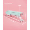 MSDADA Stapler, Desktop Stapler, Office Stapler, Transparent Acrylic Easy-Press Stapler,
