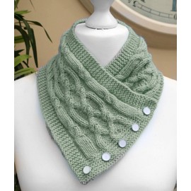 Knitting Pattern for Ladies Neck Warmer, Womens Scarf Pattern, Ladies Aran Knitting Pattern, Ladies Neck-Warmer Knitting Pattern, Cable, Aran Yarn, KP592