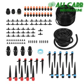 ALL-CARB 226FT Micro Drip Irrigation Kit Automatic Watering System Adjustable Greenhouse
