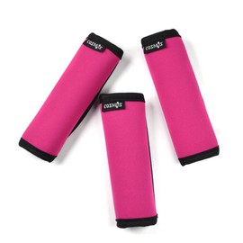 Cosmos Pack of 3 Neoprene Luggage Handle Wrap Handle Grip Luggage Identifier for Travel Bag Luggage Suitcase (Hot Pink Color)