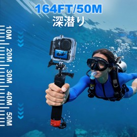 FitStill 50M/164FT Underwater Waterproof Case Waterproof Housing for DJI OSMO NANO Easy Installation Pressure Resistant Underwater Diving Protective Case for Underwater Photography dji osmo nano Accessories