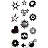 GGSELL GGSELL waterproof non tonix temporary tattoos stickers star, sun, heart, Earth, lightning, thunder, mines, etc totem design