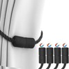4 Pack Black Magnetic Curtain Tiebacks - Decorative Holdbacks for