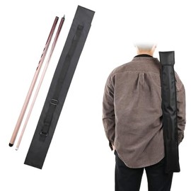 Bettli Pool Cue Case, Snooker Cue Case Bag with Adjustable Strap Billiard Cue Case Snooker Cue Carry Bag Billiard Stick Storage Bag for 1/2 Snooker Billiard Stick Rod