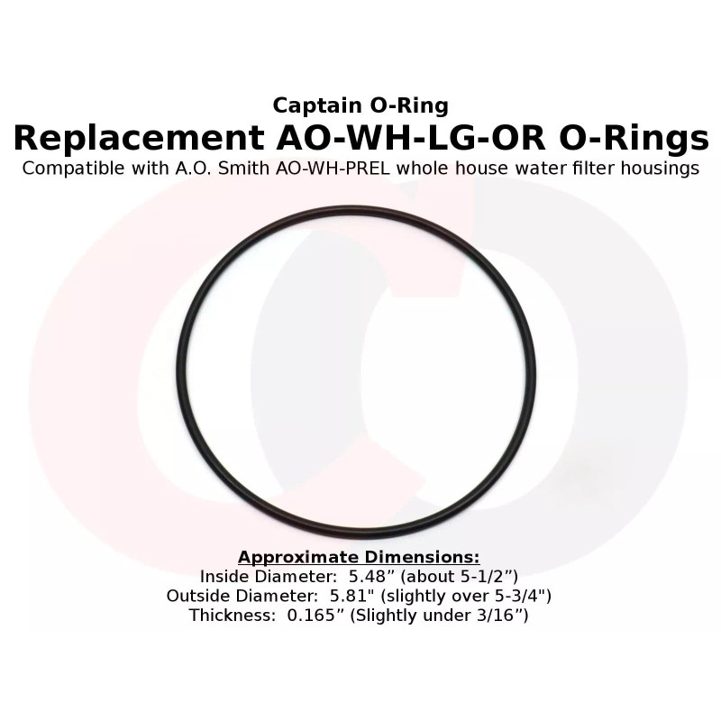 Captain O-Ring AO-WH-LG-OR, PS-WHL-ORG O-Rings for AO Smith AO-WH-PREL, PS-WHL-H