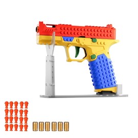 Tactical DIY Building Block Handle Set,Fun Building Block Kit with Display Stand for Adults,Fun Assembly Toy with Reusable Parts