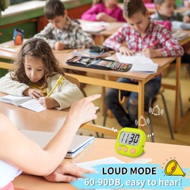 Classroom Timers for Teachers Kids Large Magnetic Digital Timer Teacher Supplies 2 Pack-Blue Green