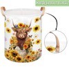 Large Laundry Basket Collapsible Tall Laundry Hamper Yellow Cute Sunflower