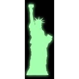 Statue of Liberty Vinyl Decal - 5 Inches - for Cars, Trucks, Windows, Laptops, Tablets - Outdoor-Grade 6mil Thick Vinyl - Glow in The Dark