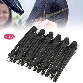 Pinzas de pelo profesionales, pinzas de pico de pato de 24 piezas, pinza de pelo sin rastro para cortes de pelo de peluquería y creación de peinados gruesos y delgados(1#)