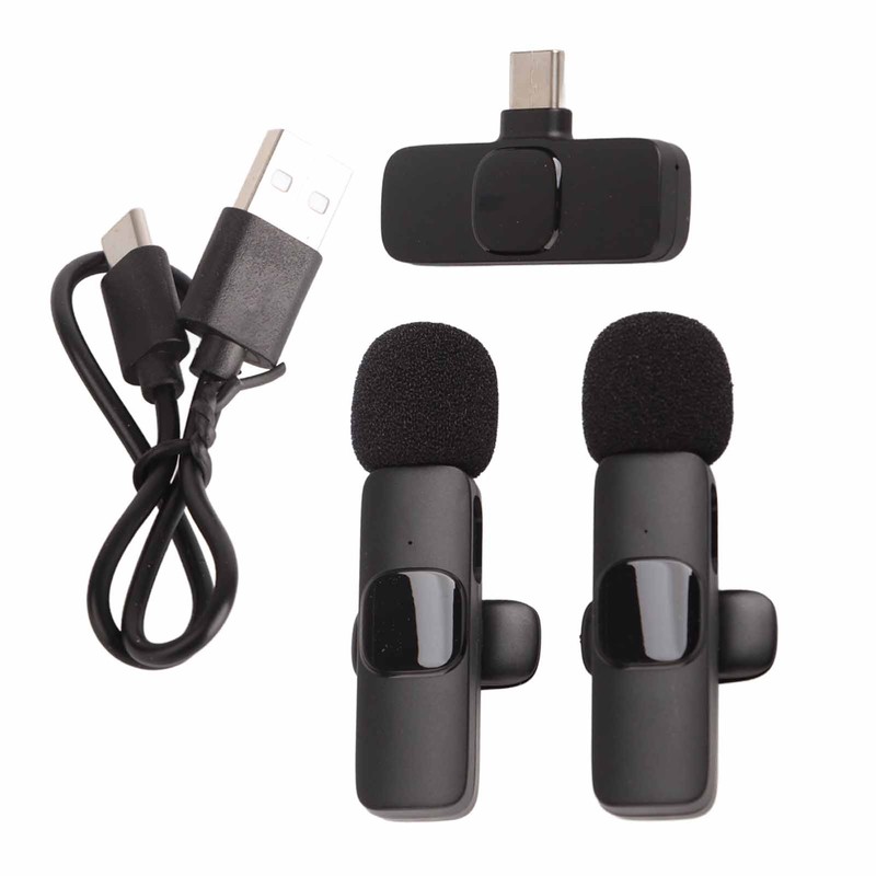 Wireless Lavalier Microphone Mini Plug and Play Live Stream Recording