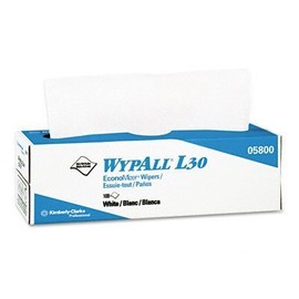 KIM05800 WYPALL L30 Wipers, 9 4/5 x 16 2/5, 100/Box, 8/Carton