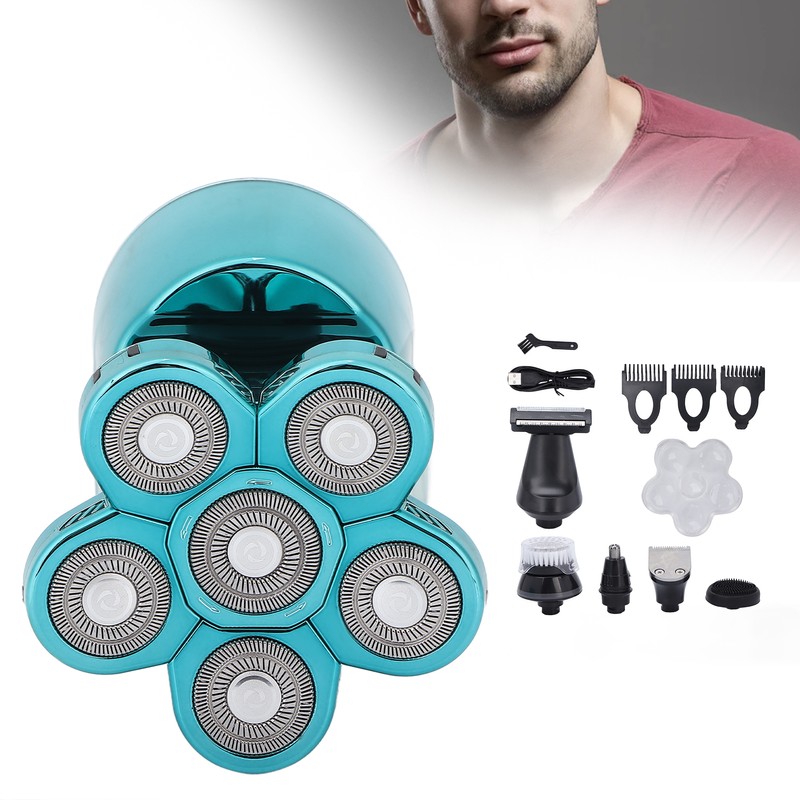 Electric Razor Set USB Rechargeable Waterproof Multifunctional 6 in 1
