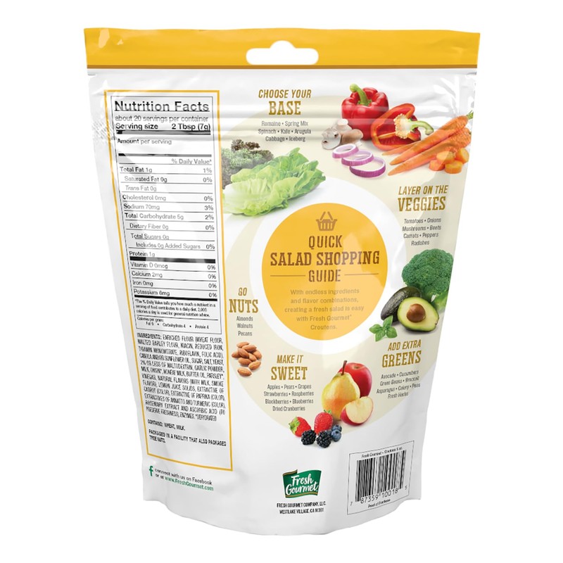 Fresh Gourmet Premium Croutons | Butter & Garlic | 5