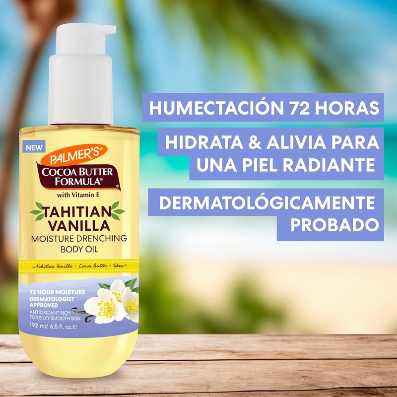 Palmer's Cocoa Butter Formula Tahitian Vanilla Body Oil, Aceite Hidratante