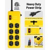 KeBen 20A Heavy Duty Power Strip Surge Protector,Yellow,12 Gauge,8AC/10FT