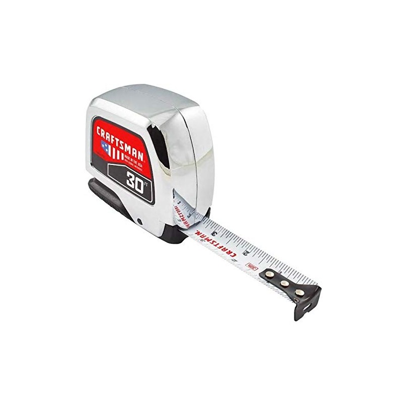 CRAFTSMAN Tape Measure, Chrome, 30-Foot (CMHT37370S)