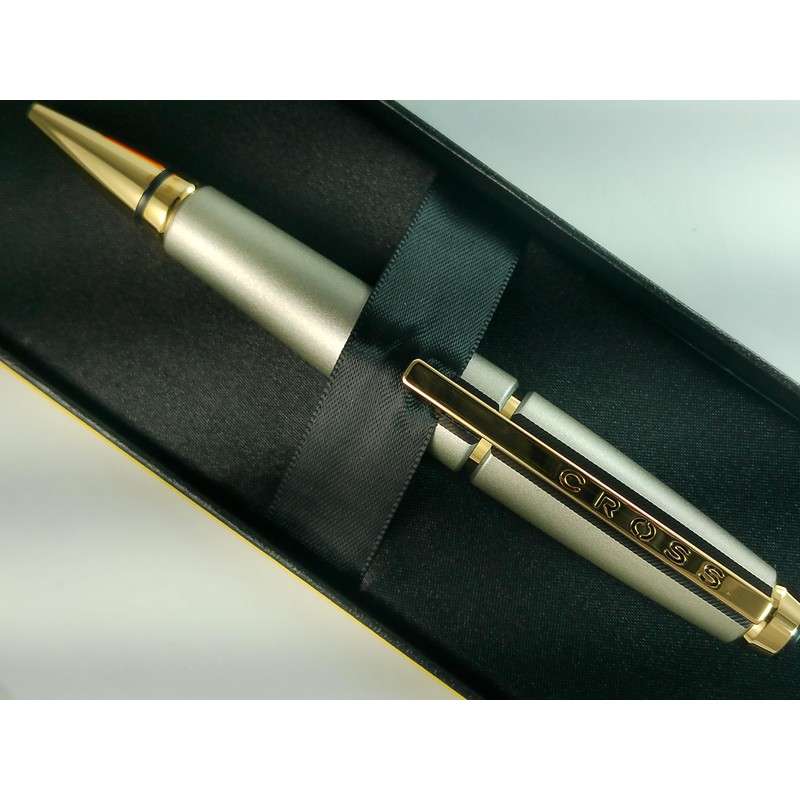 Cross Edge Sonic Titanium Lacquer with Gold PVD Appointments Rollerball
