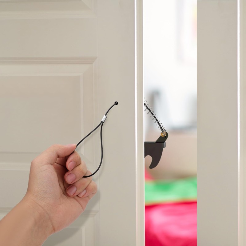 2 Sets Gate Latch Cable Pull String, Black Gate Latch