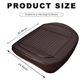 ZNDAW - Funda de piel para asiento de coche, funda de cojín de asiento delantero inferior con bolsillo de almacenamiento, protector antideslizante para asientos inferiores, decoración interior de lujo
