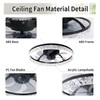 Hrtghzir Ceiling Fans with Lights and Remote, Low Profile Fandelier