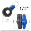 XIFOWE (2 PCS) 1/2 inch PVC Ball Valve Slip (Socket),
