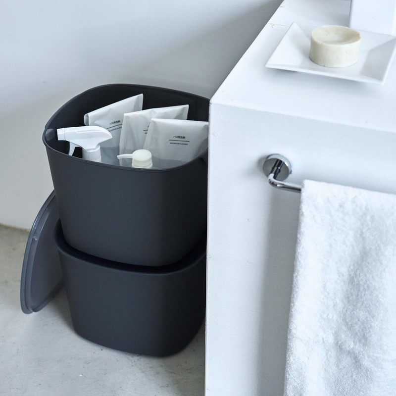 Tidy CE-666-201-7 Bucket Container, Storage Container, White Bucket, Small Storage