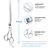 JASON 8" Straight Dog Grooming Scissors Long Pets Grooming Shears