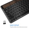 Arteck Wireless Solar Keyboard Full Size Solar Recharging Keyboard for