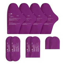 SuzziPad Replacement Ice Gel Packs for Cold Therapy Gloves and Socks(10-Piece Set), L, Purple