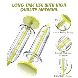 Fecsam 17 Pack Seed Planter Tool Set, Hand Seeder, Mini Sowing Seed Dispenser Sower, Seedlings Dibber and Widger, Ideal Gardening Tools for Planting Vegetables, Flowers