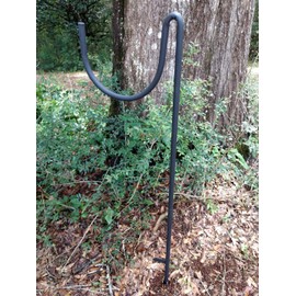 Sturdy Metal Ground Mounted Freestanding Rust Resistant Heavy Duty Wrought Iron Look Garden Hose Holder
