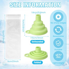Hoolerry 600 Pcs Disposable Ice Mold Bags with 1 Silicone Funnel Freezer Tubes with Zip Seals Candy Ice Mold Yogurt Tubes Pouch for Snack Juice Fruit Smoothies Party Favor (2 x 5.1 Inch)