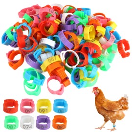 120PC Adjustable Chicken Leg Bands, Chicken Accessories, Multi Color Poultry Identification Tags, Durable PP Material Chicken Coop Accessories for Ducks, Geese, Turkey and Chickens