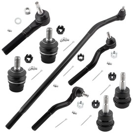 BOXI (Set of 8) Inner Outer Tie Rod Upper Lower Ball Joint Fit for Jeep Wrangler 2007 2008 2009 2010 2011 2012 2013 2014 2015 2016 2017 Wrangler JK 2018 |DS300005 ES3624 ES800594 ES800593 K3185 K3134T