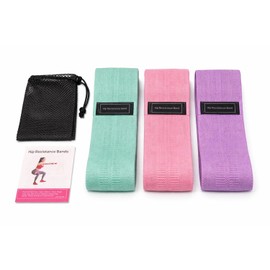 Bandas de Resistencia Para Ejercicio Set de 3 Niveles | Bandas Elasticas de Tela Antideslizante para Gluteos, Piernas y Cadera | Ligas De Resistencia Para Ejercicio en Casa, Yoga, Pilates y Gym