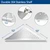 Neodrain 10 Inch Brushed Shower Shelves Corner Shelf for Tile