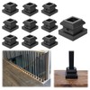 Muzata 10Pack Iron Baluster Shoes Stair Flat Shoe with Screw