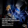 Caiman Genuine Top Cow Grain Leather Velcro� RevolutionTM Gloves (Large/Yellow)