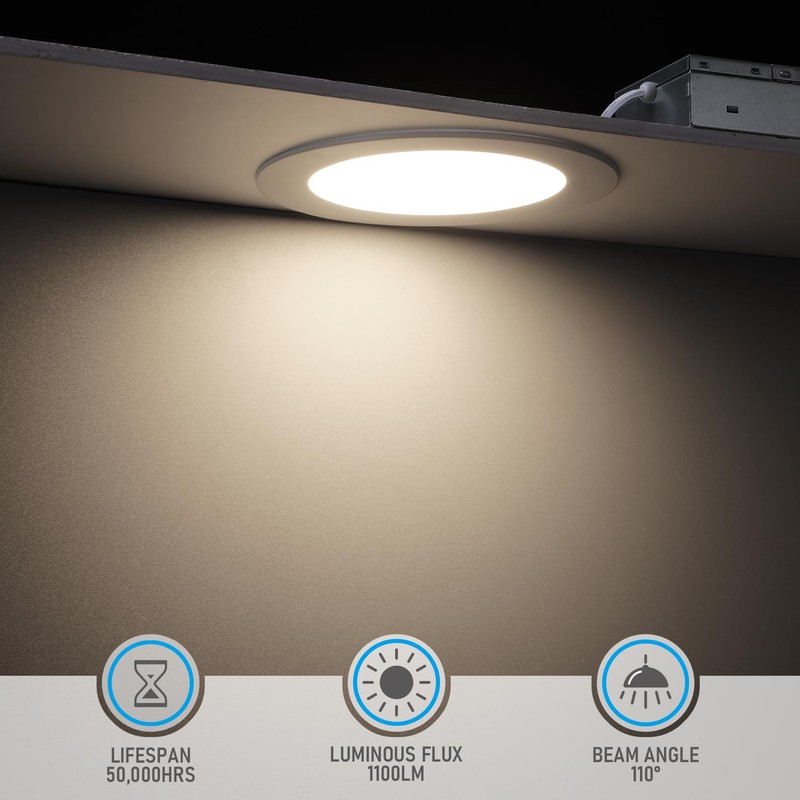 TORCHSTAR Basic Series 12-Pack 6 Inch Ultra-Thin LED Recessed Lighting